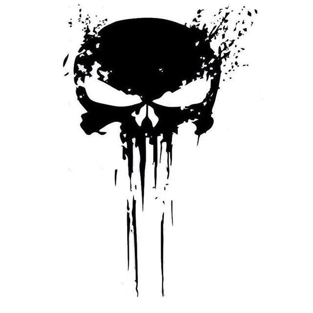 Black and White Punisher Logo - 2019 10CMX15CM PUNISHER Skull BLOOD Vinyl Car Decals Stickers ...