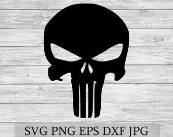 Black and White Punisher Logo - Punisher svg | Etsy