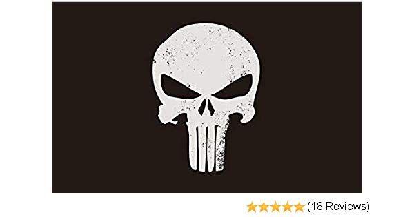 Black and White Punisher Logo - Amazon.com : Punisher Skull Flag' x 5' : Garden & Outdoor
