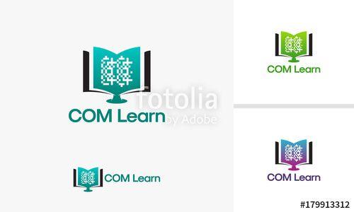 Simple Computer Logo - Computer Learn logo Template, Simple Learning logo designs vector ...