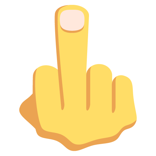 Emoji Hand Logo - Reversed Hand With Middle Finger Extended Emoji Emoticon Vector Icon ...