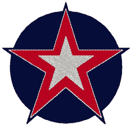 Cool Red White and Blue Star Logo - Windstar