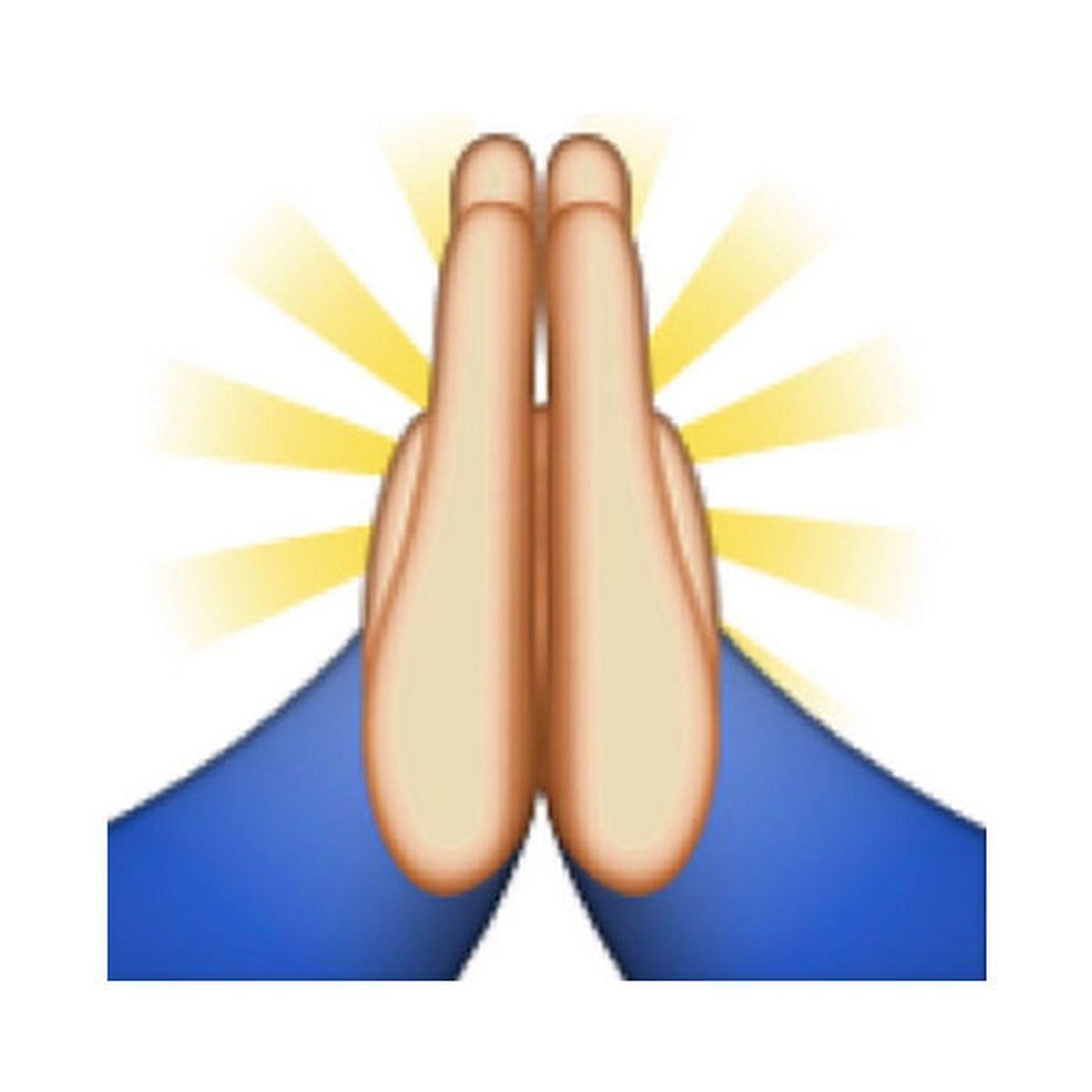 Emoji Hand Logo - Mind Blowing: Praying Hands Emoji Is Dunzo - Racked