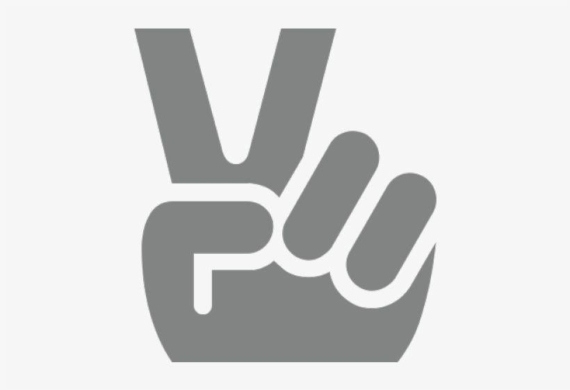 Emoji Hand Logo - Hand Emoji Clipart Air Emoji Png - Victory Sign Emoji Black And ...