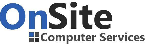 Simple Computer Logo - OnSite Computer Services IT. Simple