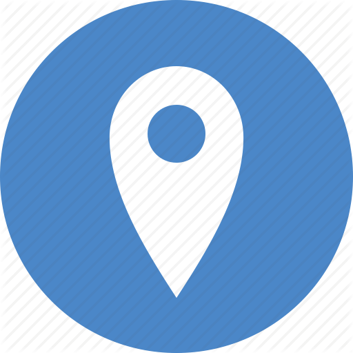 Blue Map Logo - Address, blue, circle, location, map, marker, navigation icon