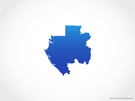 Blue Map Logo - Vector Maps of Gabon. Free Vector Maps