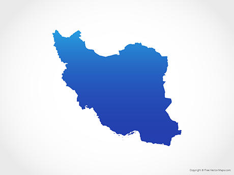 Blue Map Logo - Vector Maps of Iran | Free Vector Maps