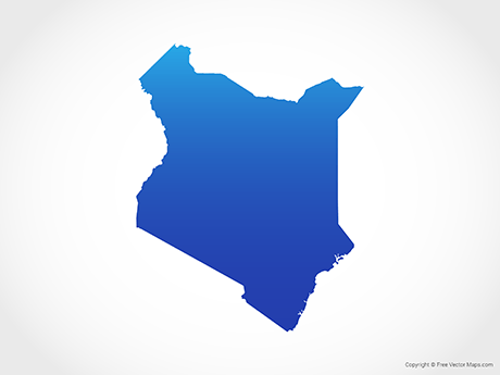 Blue Map Logo - Vector Maps of Kenya. Free Vector Maps