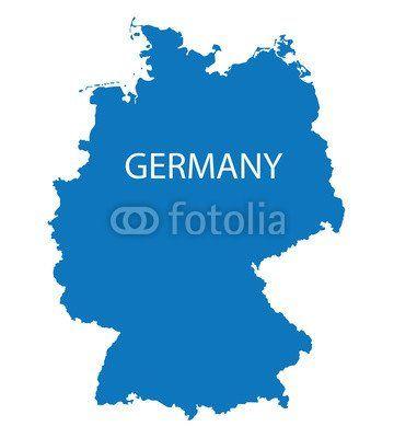 Blue Map Logo - Blue Map of Germany, canvas, 40 x 50 cm: Amazon.co.uk
