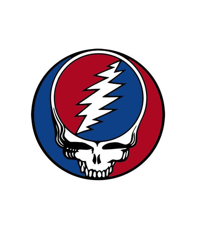 Steal Your Face Logo - Grateful Dead Steal Your Face 5 in. Mylar Sticker Liquid Blue
