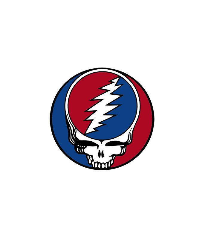 Steal Your Face Logo - Grateful Dead Steal Your Face 3 in. Window Sticker Liquid Blue
