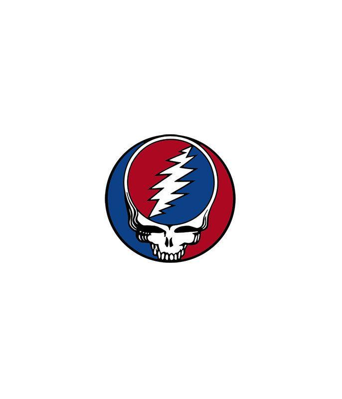 Steal Your Face Logo - Grateful Dead Steal Your Face 1.5 in. Mylar Sticker Liquid Blue