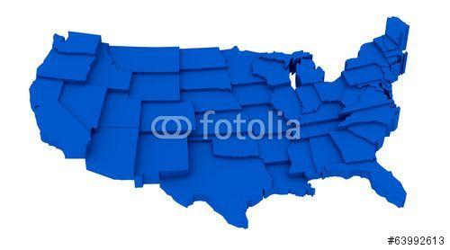 Blue Map Logo - United States blue map by states in various high levels