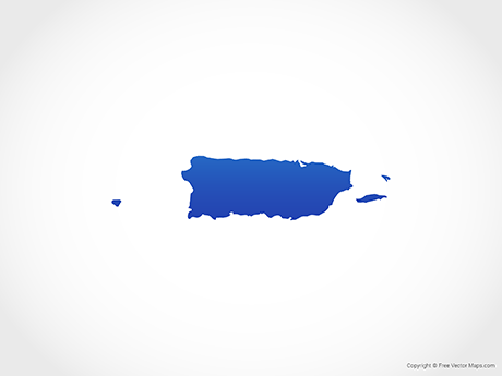 Blue Map Logo - Vector Maps of Puerto Rico | Free Vector Maps