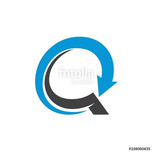 Simple Arrow Logo - Q Letter Circle Arrow Simple Logo Icon