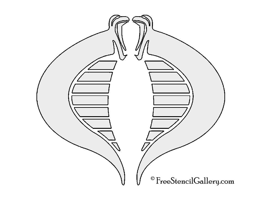 Cobra Commander Logo - Cobra Logo Stencil | Free Stencil Gallery
