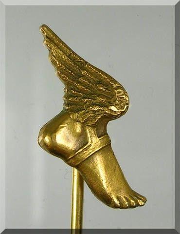 Mercury Winged Foot Logo - Mercury Winged Foot 14K Gold Vintage Stickpin NoReserve