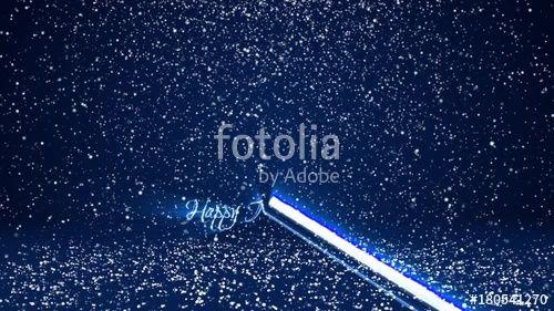 Surface Blue Logo - Snow fall and settle on the surface. Blue winter background as place