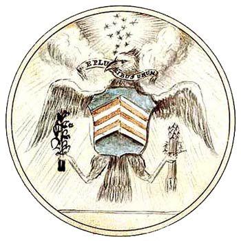 Eagle Standing On Shield Logo - American Bald Eagle on Great Seal of the United States