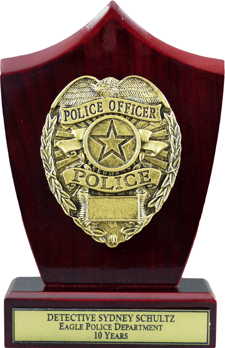 Eagle Standing On Shield Logo - Standing Shield Police Award