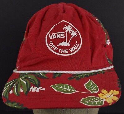 Vans Palm Tree Logo - RED VANS OFF The Wall Logo Hawaii Palm tree Baseball hat cap ...