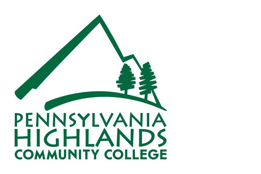 White and Green Block Logo - Logo. Pennsylvania Highlands Community College