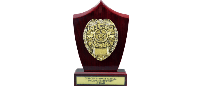 Eagle Standing On Shield Logo - Standing Shield Police Award