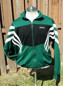 White and Green Block Logo - VTG 90's Adidas 3 Stripe Green Black & White Track Jacket Color ...