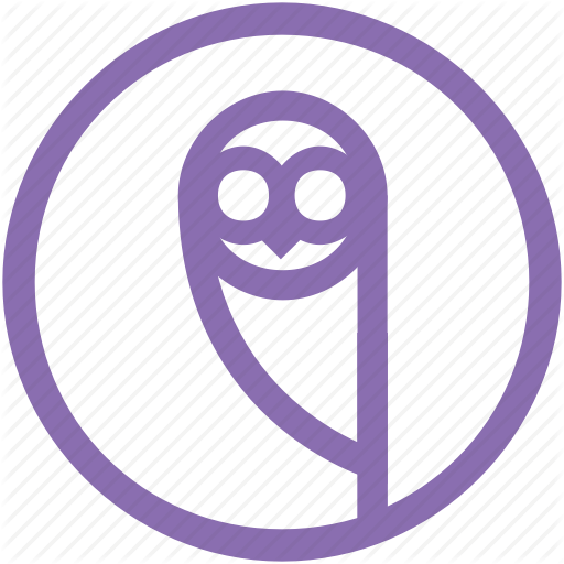 Athena Owl Logo - Athena, goddess, greek mythology, owl, purple, skill, wisdom icon