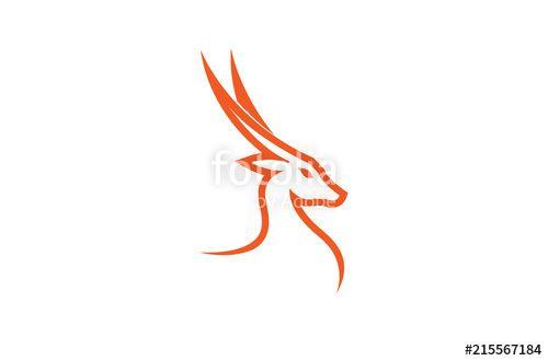 Red Deer Logo - Creative Abstract Red Deer Head Logo Design Illustration Stock