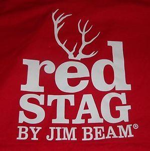 Red Deer Logo - Jim Beam Red Stag Men's T Shirt - Red - Deer Logo - Men's Medium ...