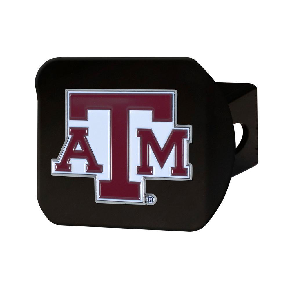 A&M University Logo - FANMATS NCAA Texas A&M University Color Emblem on Black Hitch Cover ...