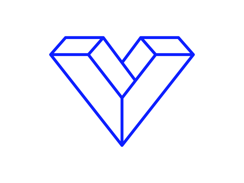 Modern V Logo - V letter logo