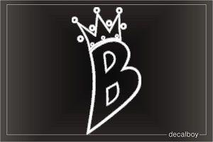 B Crown Logo - Crown Initial Letter B Decal