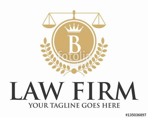 B Crown Logo - INITIAL B LAW FIRM WITH CROWN AND CREST LOGO TEMPLATE