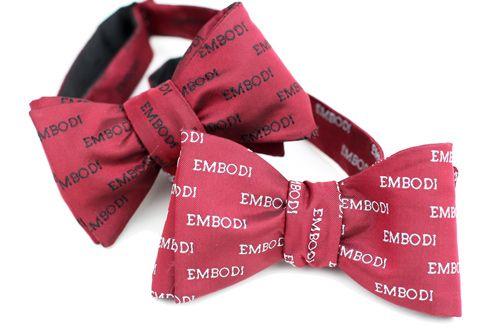 Bow Tie Company Logo - Case Study: Custom Logo Bow Ties for EMBODI