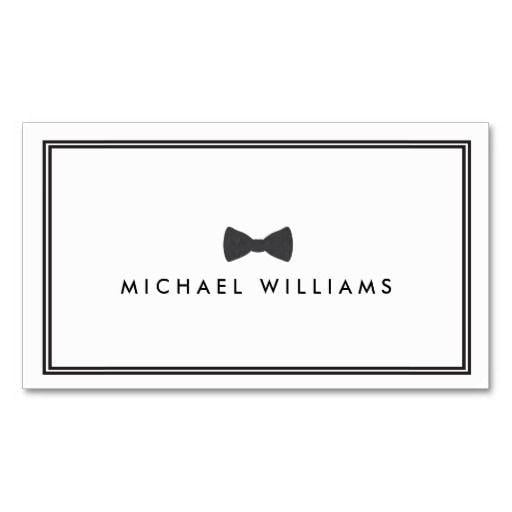 Bow Tie Company Logo - Men's Classic Bow Tie Logo - Black and White Business Card ...