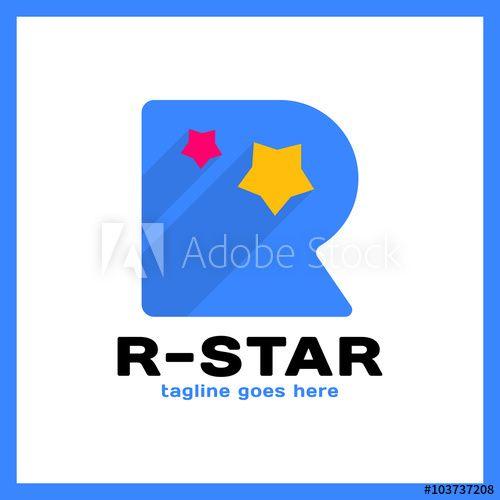 R Star Logo - Letter R Two Star Logo - Buy this stock vector and explore similar ...