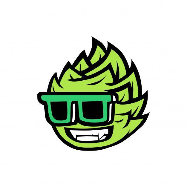 Illustration Logo - Cool smiling hop brewing mascot with sunglasses vector illustration