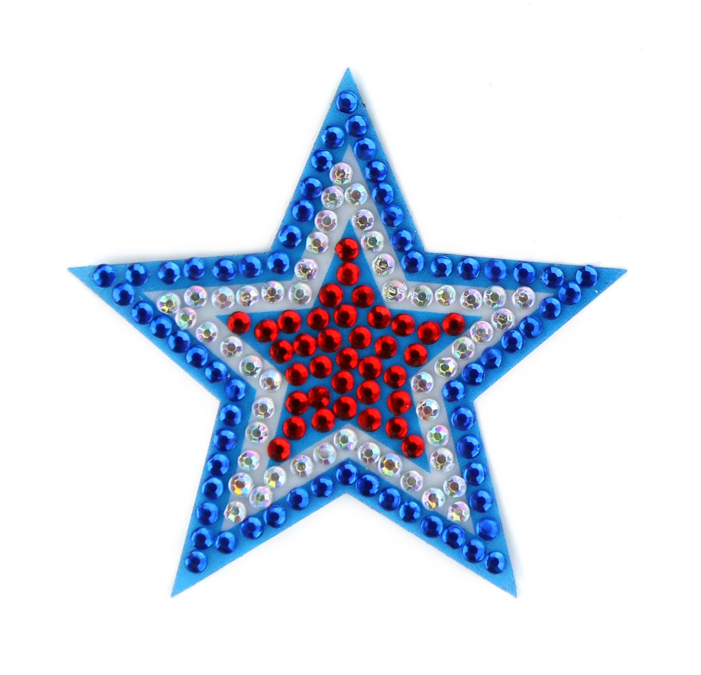 Red White Blue Star Logo - RWB (Red, White, Blue) Star. Ready! Stick! Sparkle!. StickerBeans™