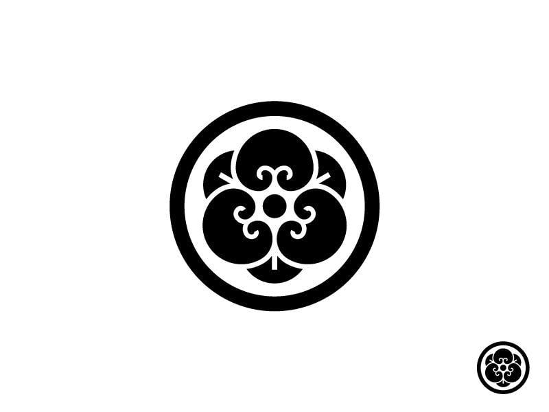 Japan Flower Logo - Japan style crest. Flower