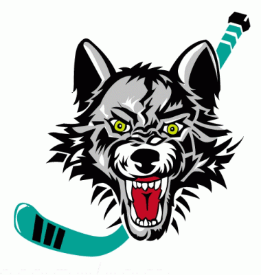 Ice Wolf Logo - La Ronge Ice Wolves hockey logo from 2005-06 at Hockeydb.com