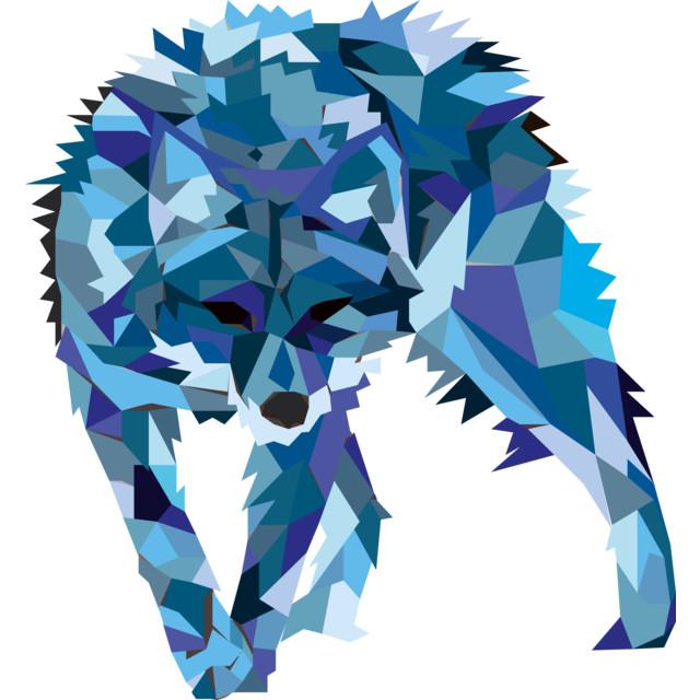 Ice Wolf Logo - Ice Wolf T-shirt Design by Haldeda - Fancy T-shirts