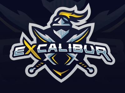 Excalibur Logo - eSports Excalibur Client Mascot. Sparta. Logo design