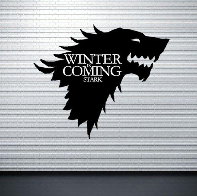 Ice Wolf Logo - 42*36cm Game of Thrones Stark Family Logos Ice Wolf Movie Poster ...