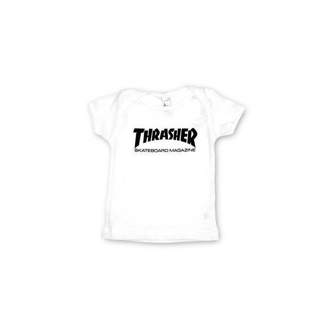 Skating Black and White Thrasher Logo - Infant Thrasher Skate Mag T-Shirt (White)