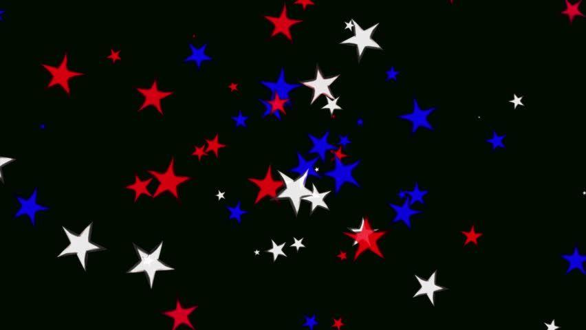 Red White Blue Star Logo - Sparkling Red White And Blue Stock Footage Video 100% Royalty Free