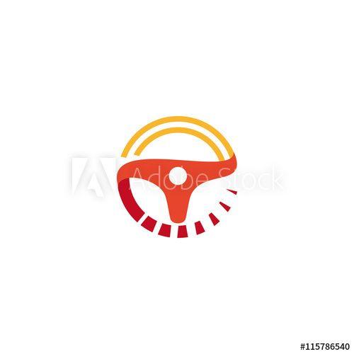 Orange Circle Car Logo - Wheel logo. Vector orange logo. Car logo. Taxi logo. Speedometer ...