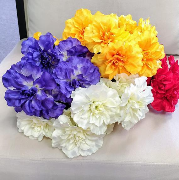 Red Purple Yellow Flower Logo - Artificial Flowers Flower Bunches Red Flowers Yellow | Etsy